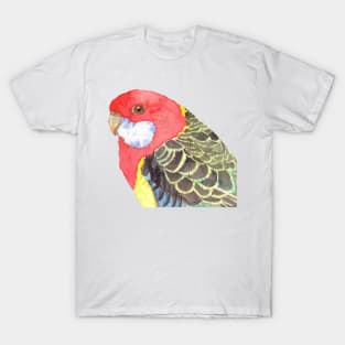 Eastern rosella watercolor - bird portrait painting T-Shirt